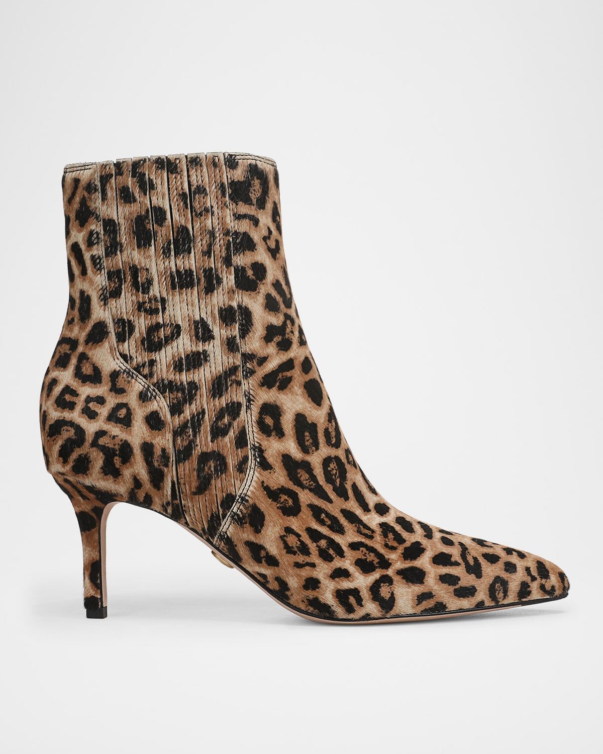 70mm Leopard-Print Pony Hair Ankle Booties