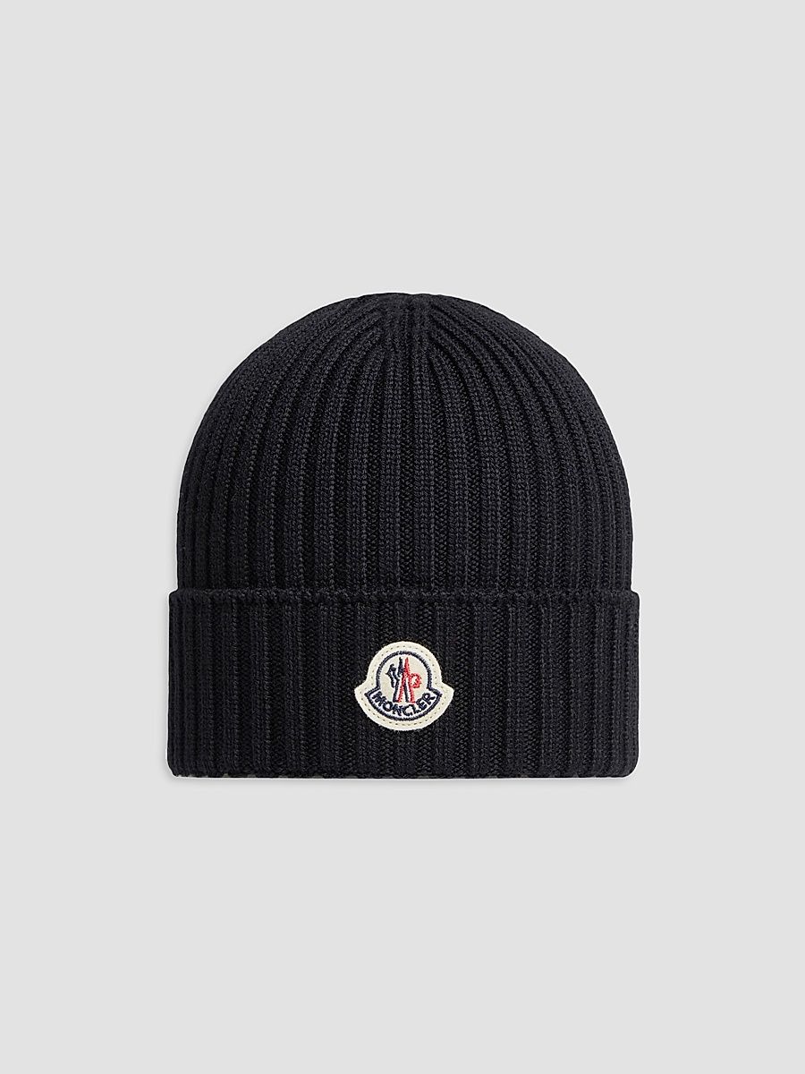 Little Girl's & Girl's Beanie Hat in Wool - Black - Size 8