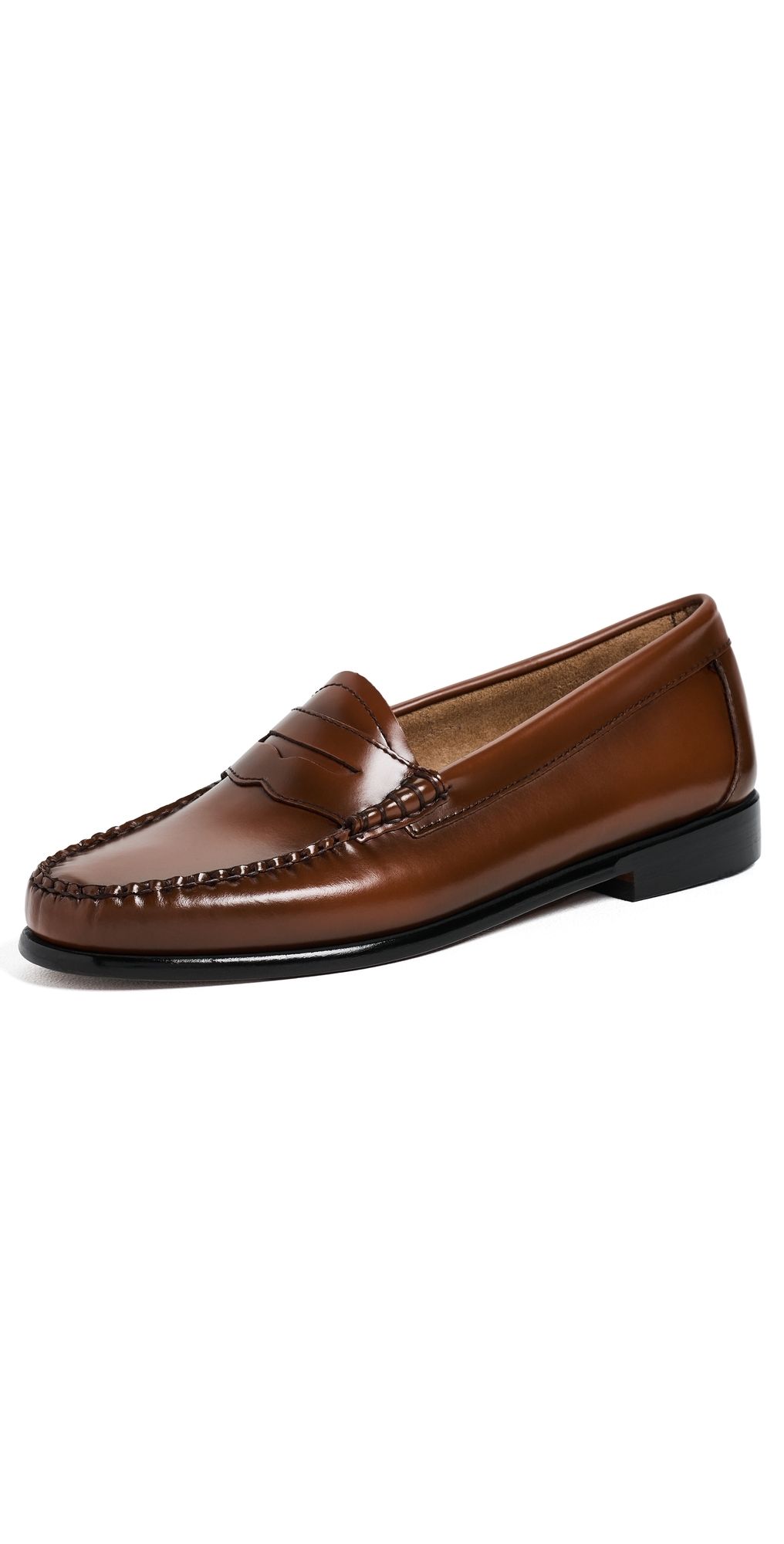 G. H. Bass Whitney Weejuns Loafers Cognac Box Leather 5