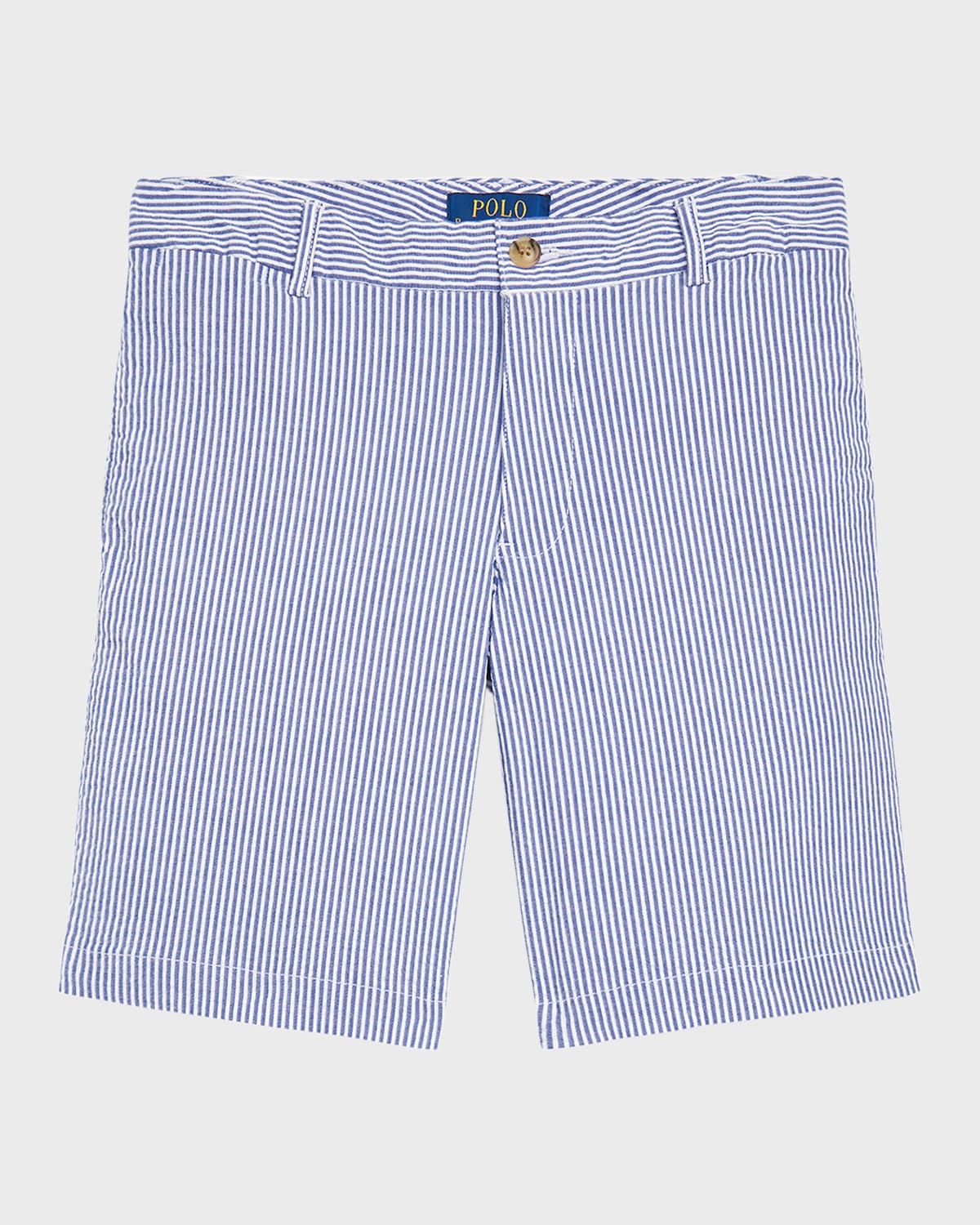 Boy & apos;s Seersucker Preppy Shorts, Size 8-20