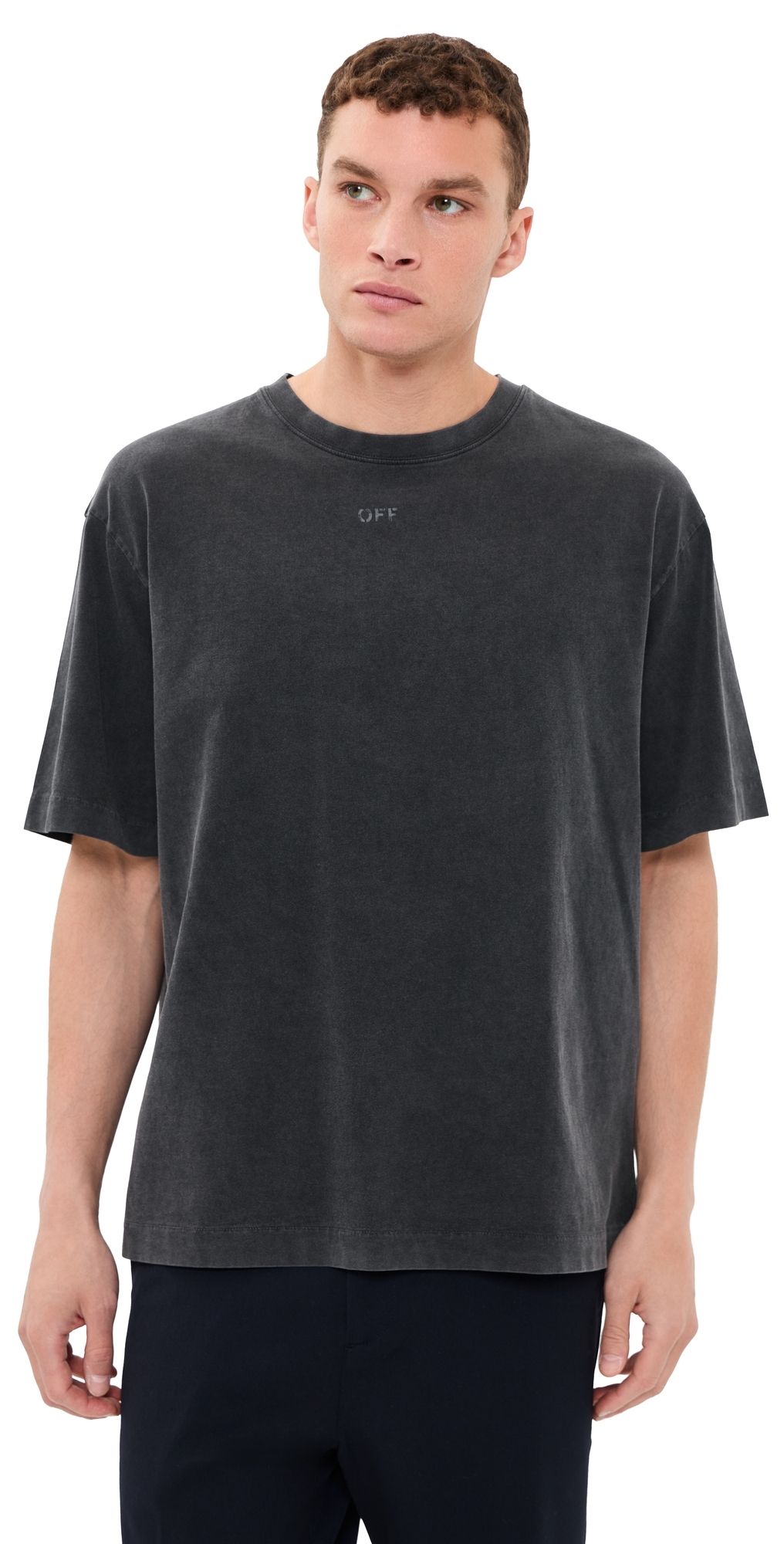 Off-White Swimming Face Skate Tee Vintage Black XL