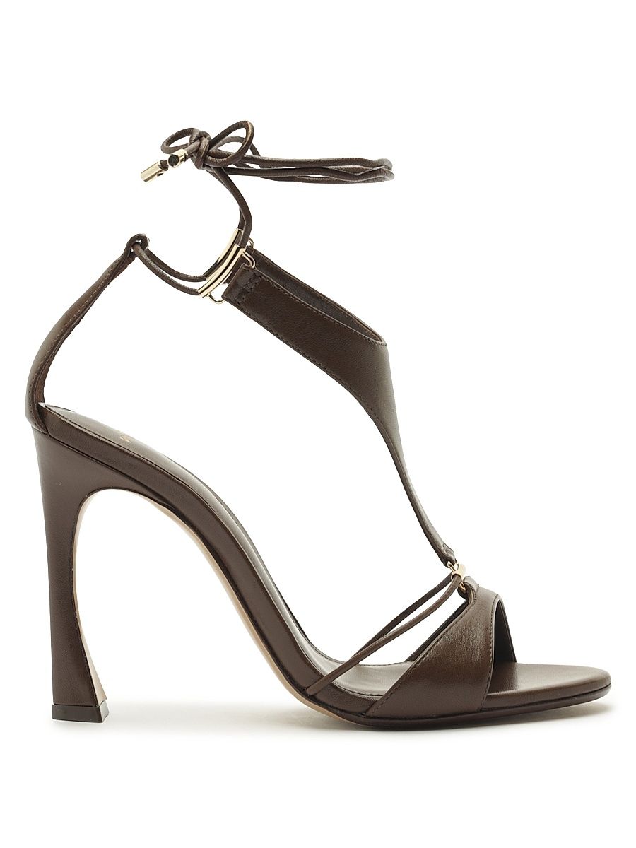 Women's Mimi 100MM Leather Stiletto Sandals - Mousse - Size 7