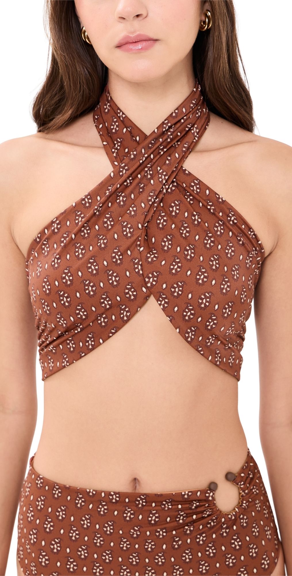 Johanna Ortiz Spice Bikini Top Brown XL