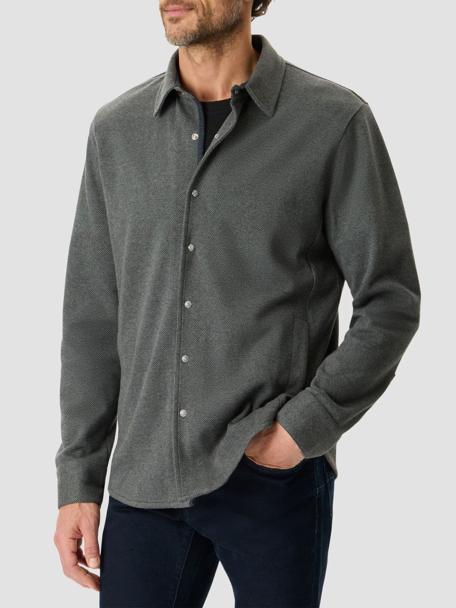 Robert Graham Men's Varano Long-Sleeve Shirt Jacket - Charcoal - Size Small