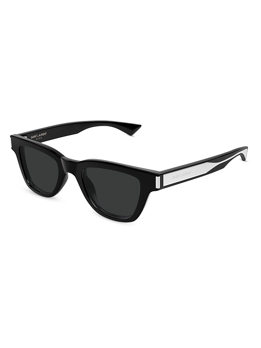 Men's Naked Wirecore Arrow 47MM Square Sunglasses - Black
