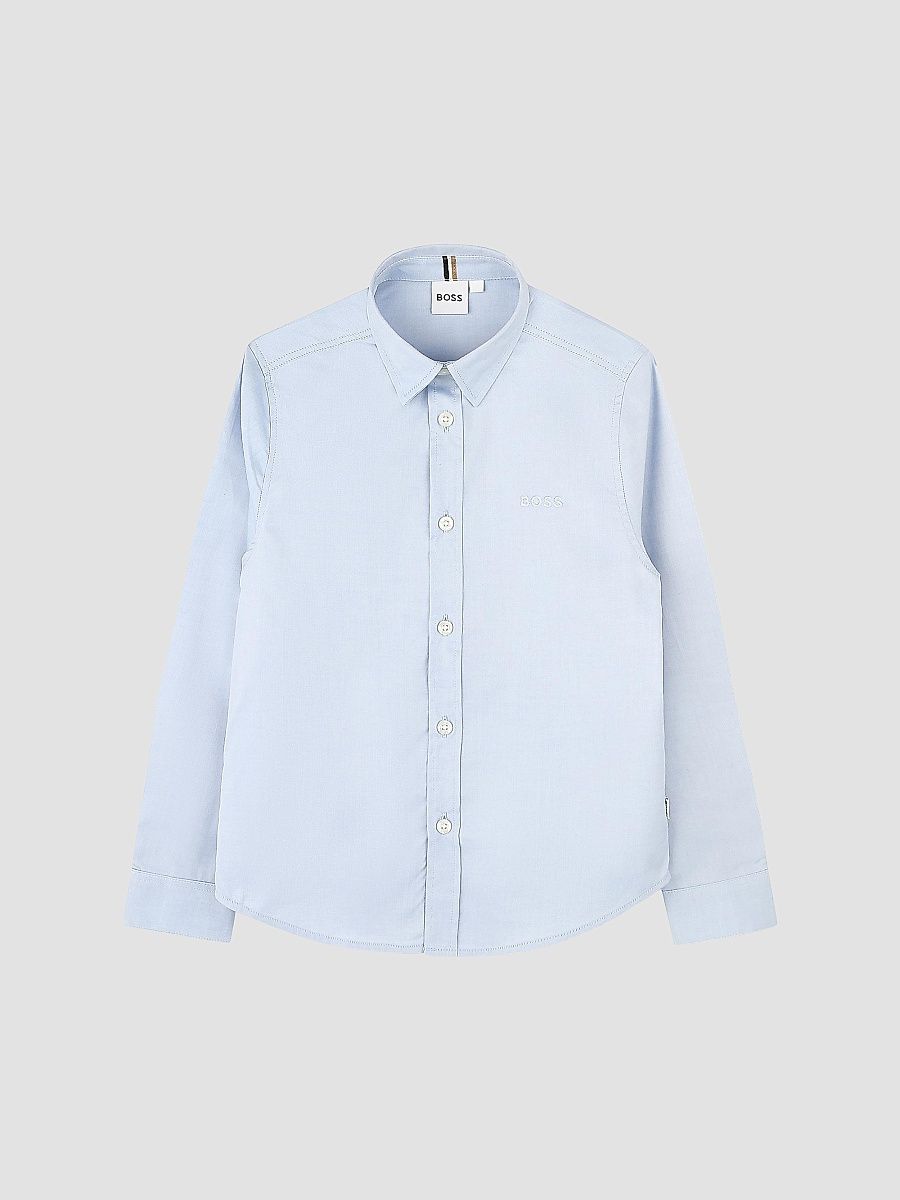 BOSS Boy's Little Boy's & Boy's Classic Oxford Shirt - Pale Blue - Size 10