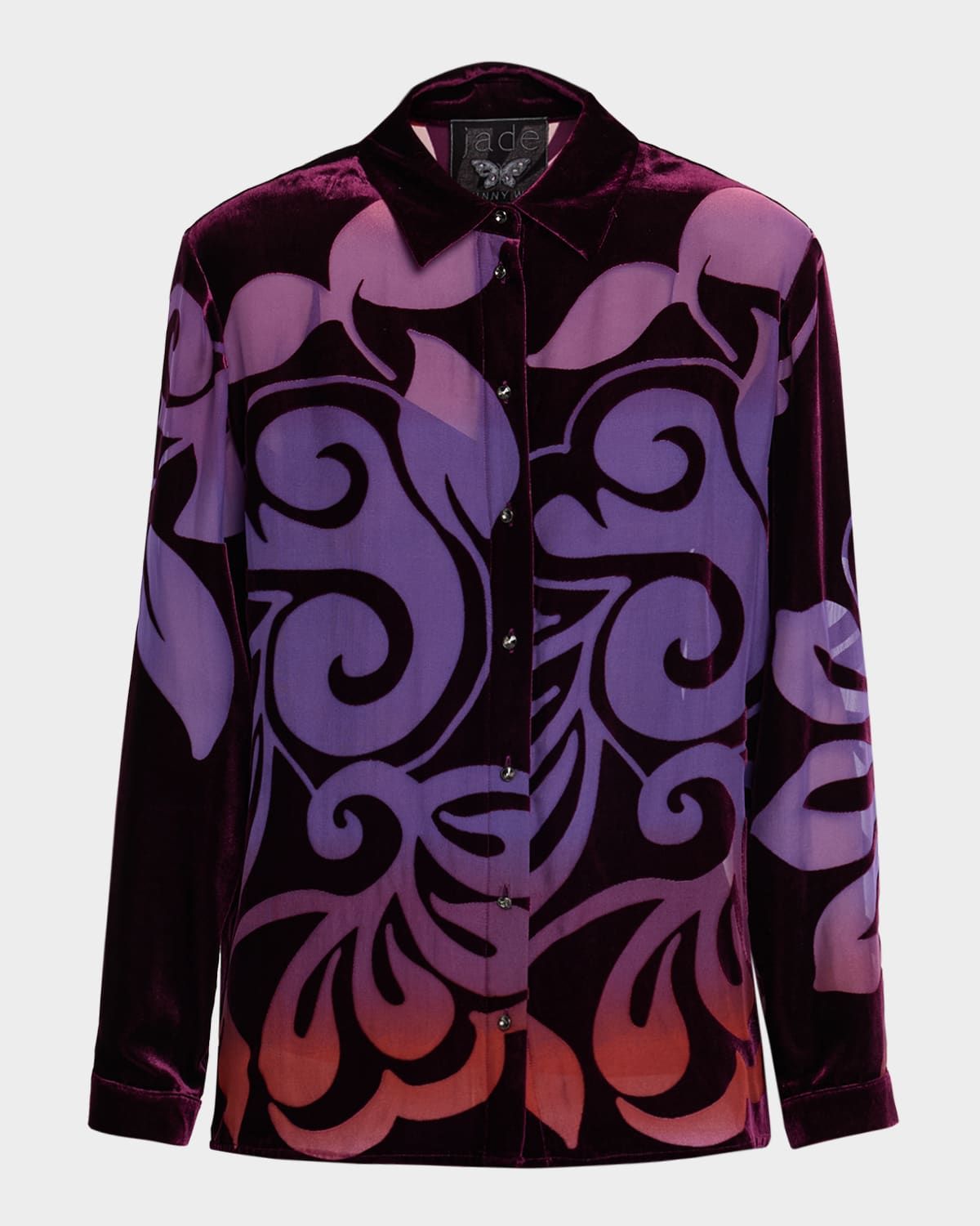 Daiyu Floral Burnout Midi Shift Dress