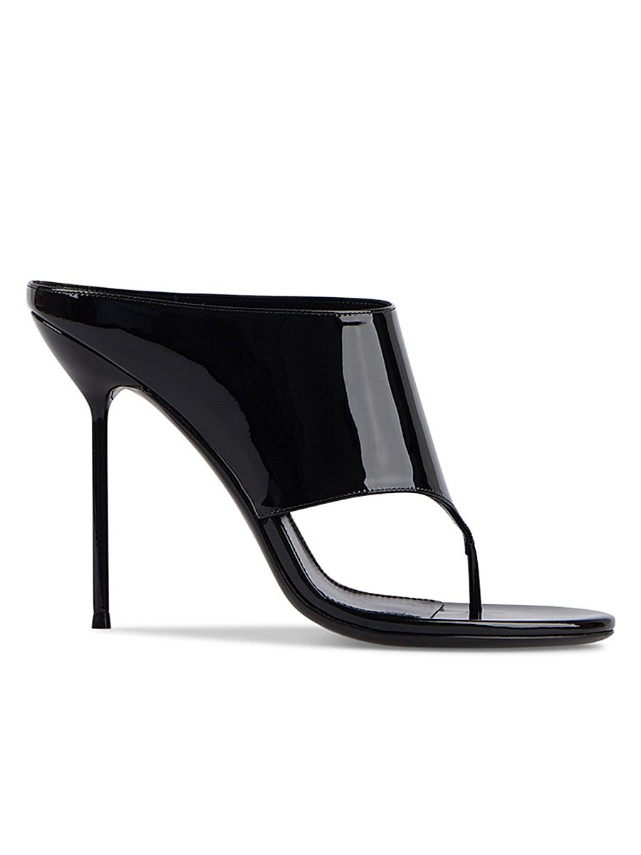 Paris Texas Women's Lidia 100MM Patent Leather Mules - Black - Size 10
