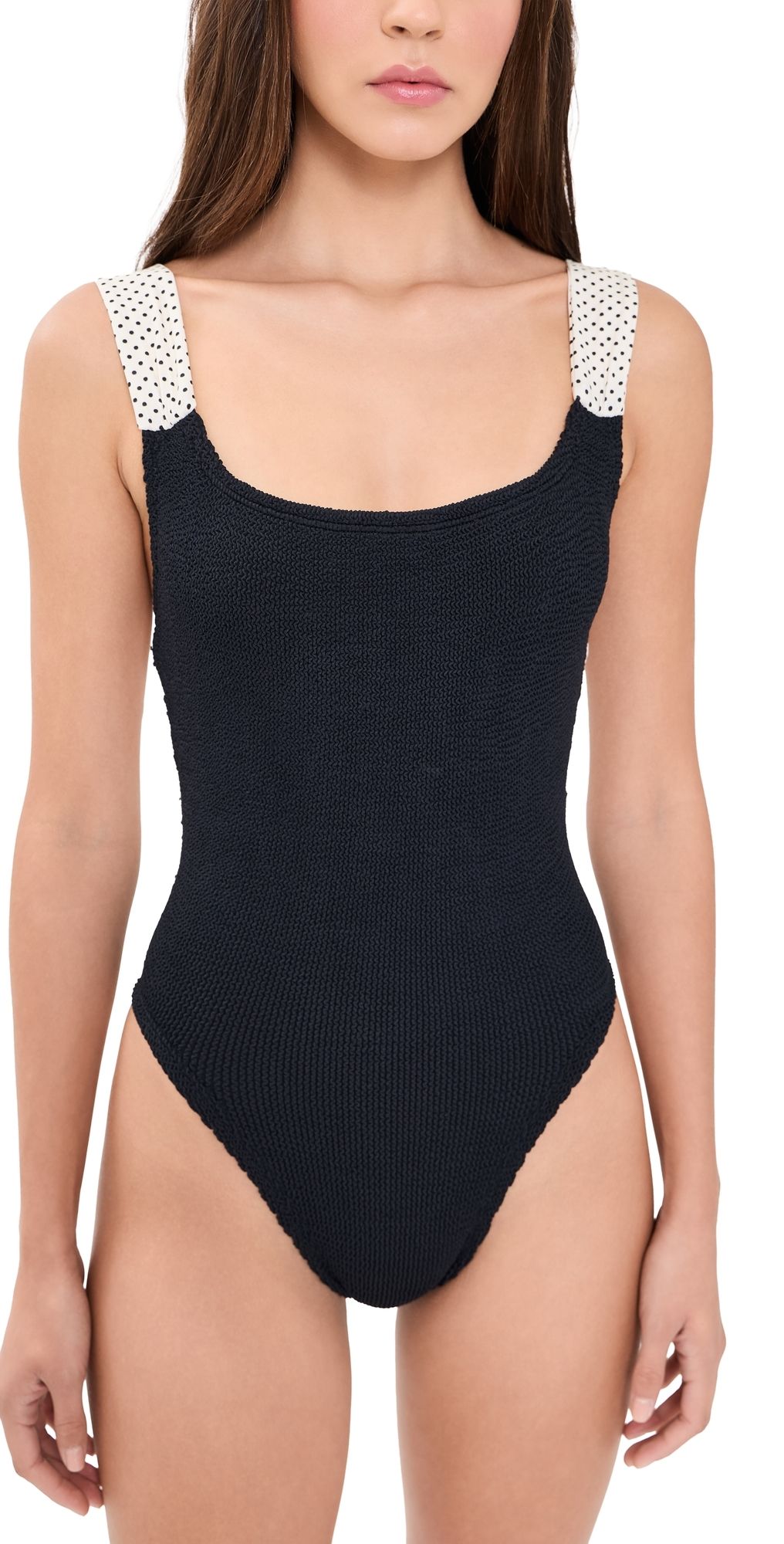 Hunza G Zoe One Piece Black/Polka Dot One Size