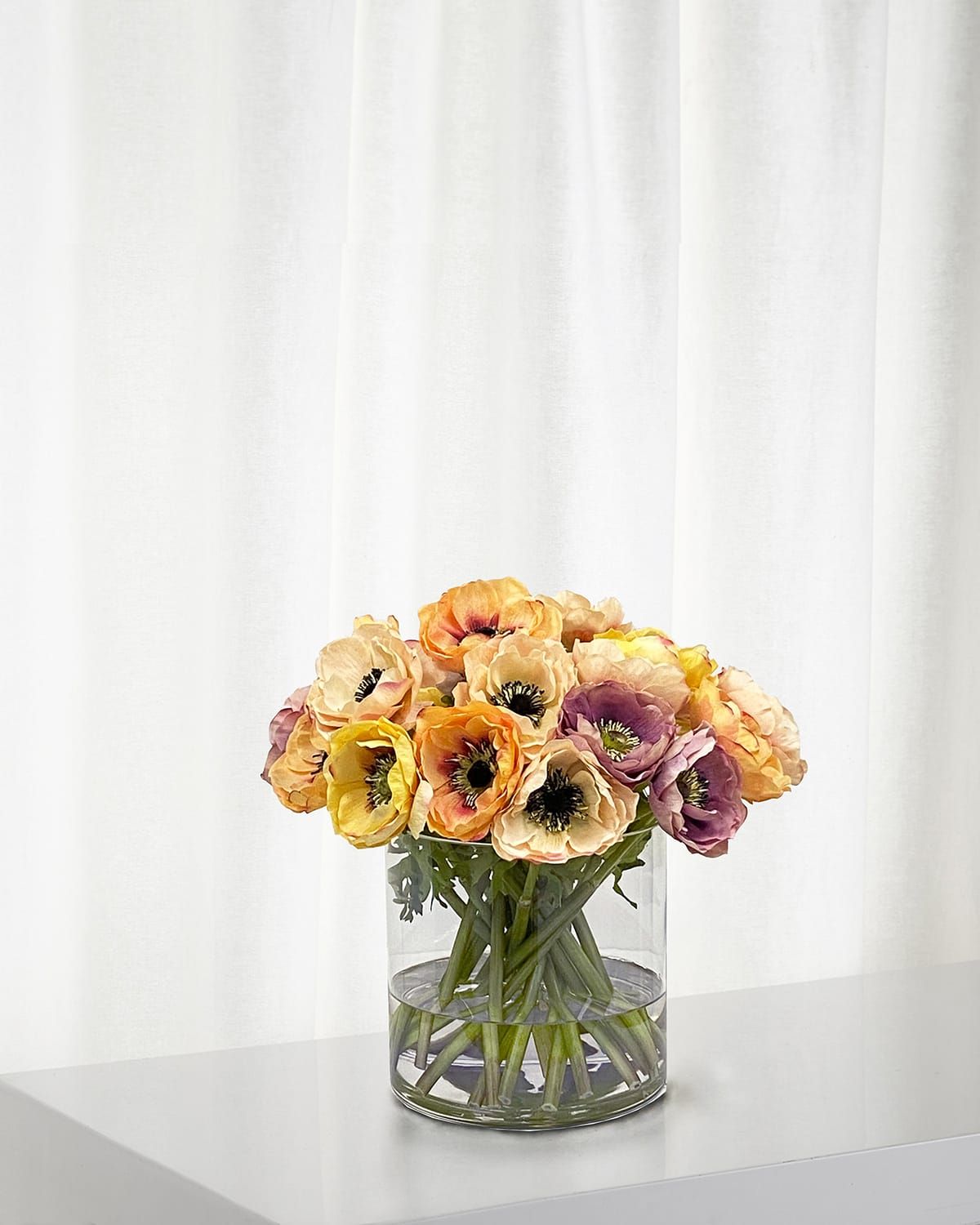 Mix Anemone Faux Flowers w/ Vase