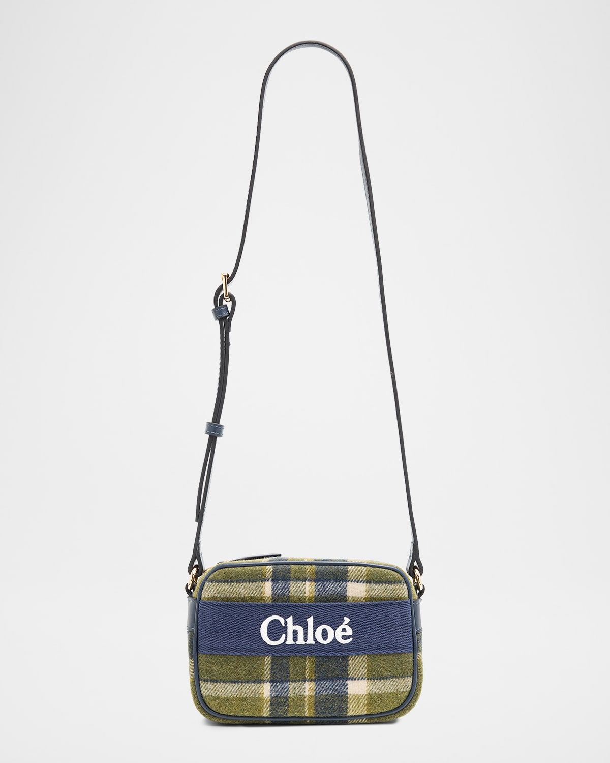 Kid & apos;s Checked Camera Shoulder Bag