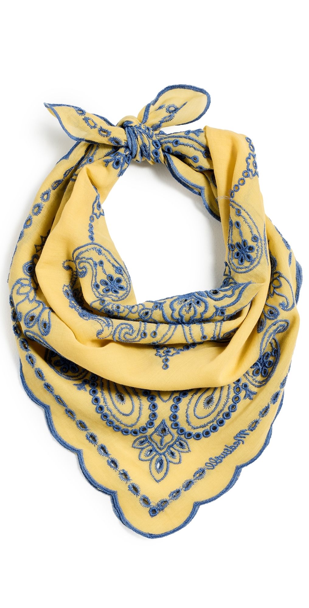 Madewell Organic Cotton Eyelet Bandana BANDANA EYELET CHAMOMILE One Size
