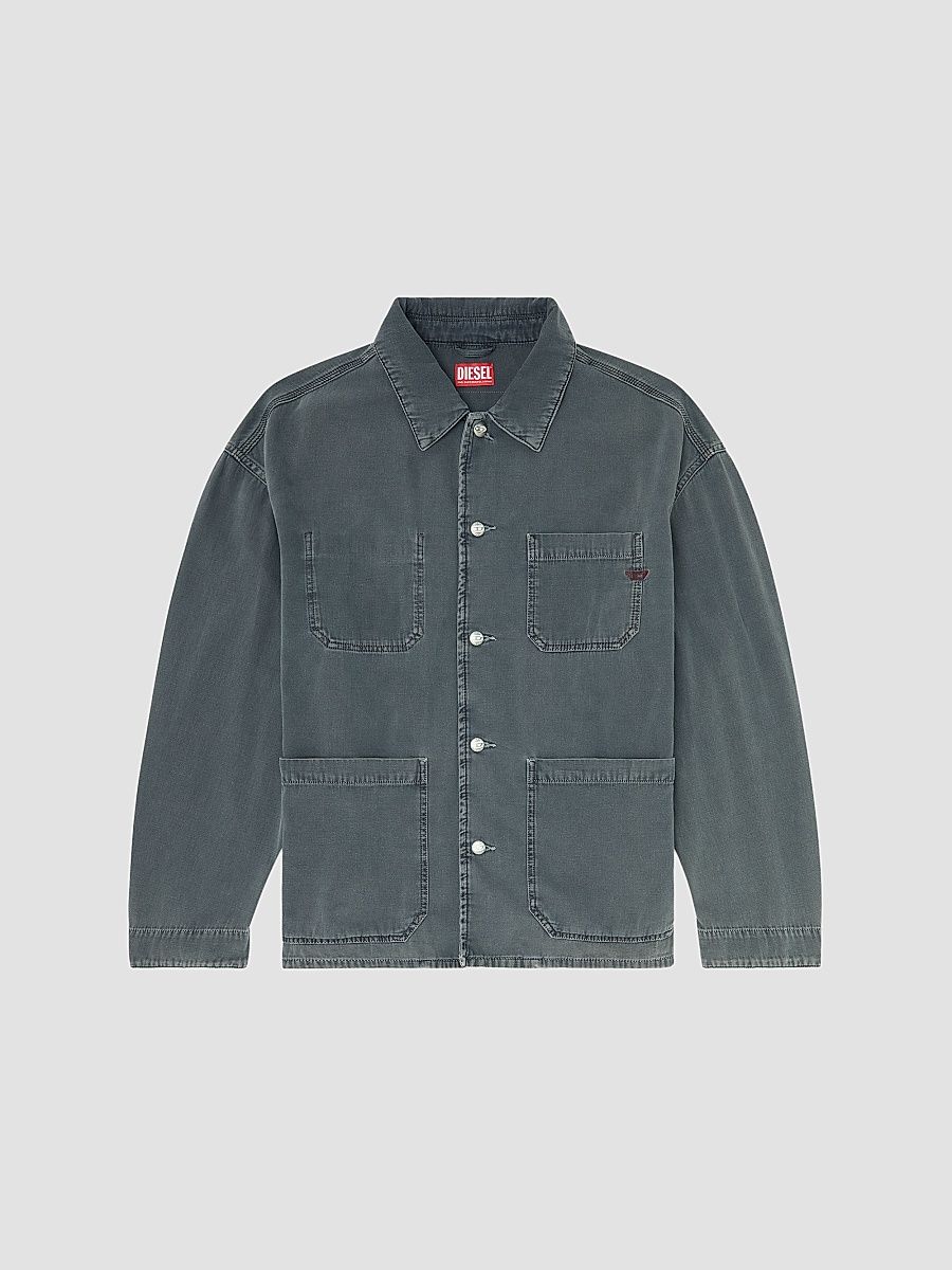 Men's Stack Cotton Utility Jacket - Antique Grey - Size XXL