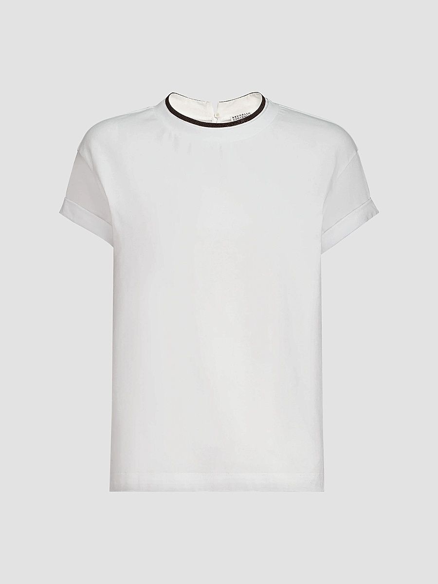 Women's Stretch Cotton Jersey T-Shirt - White - Size XXXL