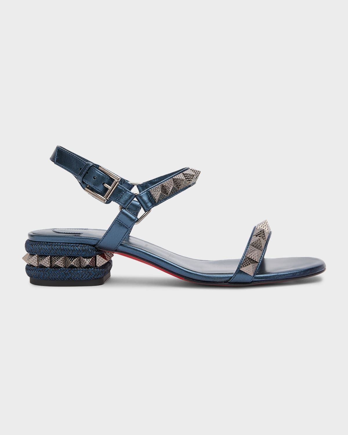 30mm Pyra Metallic Nappa Leather Sandals