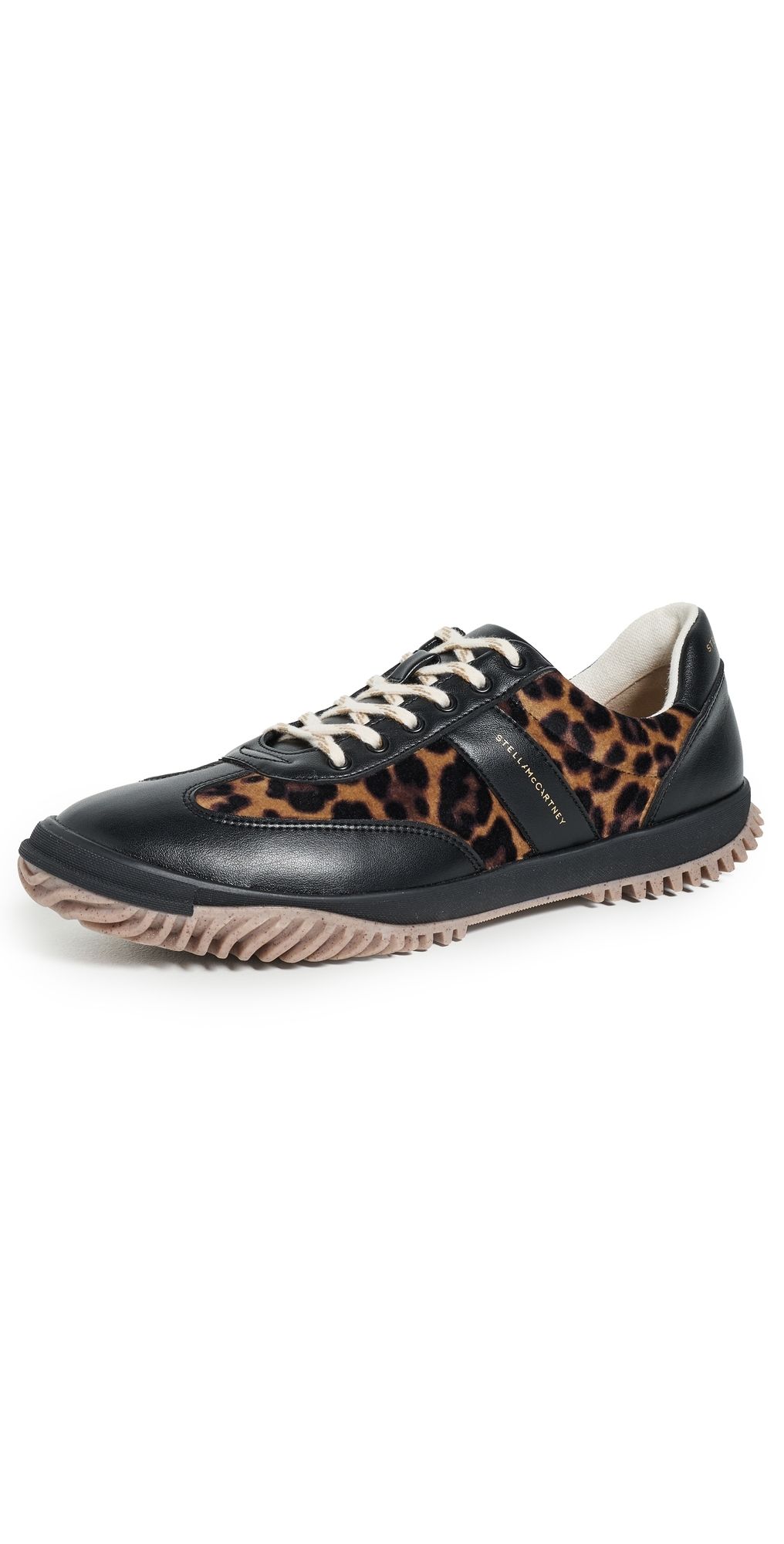 Stella McCartney Alter Mat & Leopard Printed Velvet Sneakers Black/Leopard 38