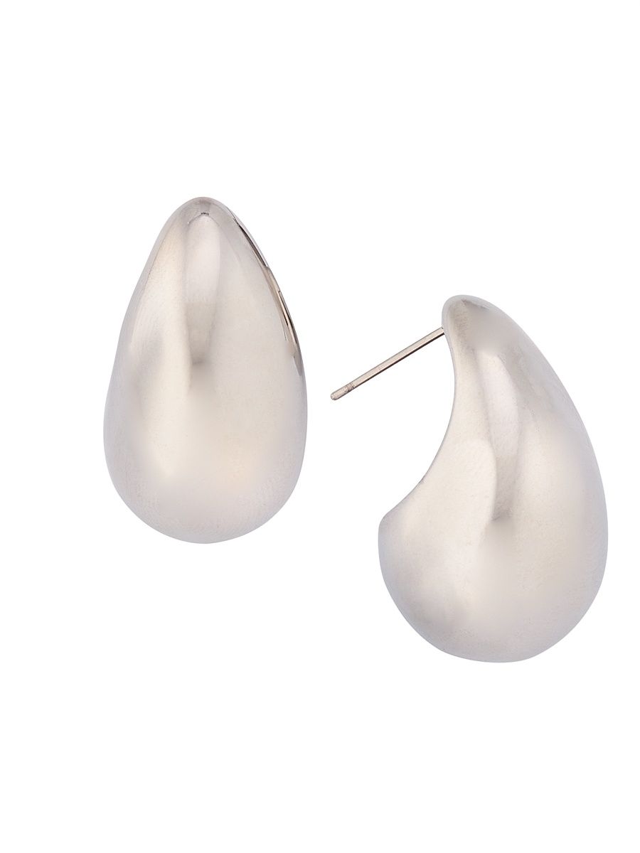 Women's Tapered Tear Drop Earrings - Silver