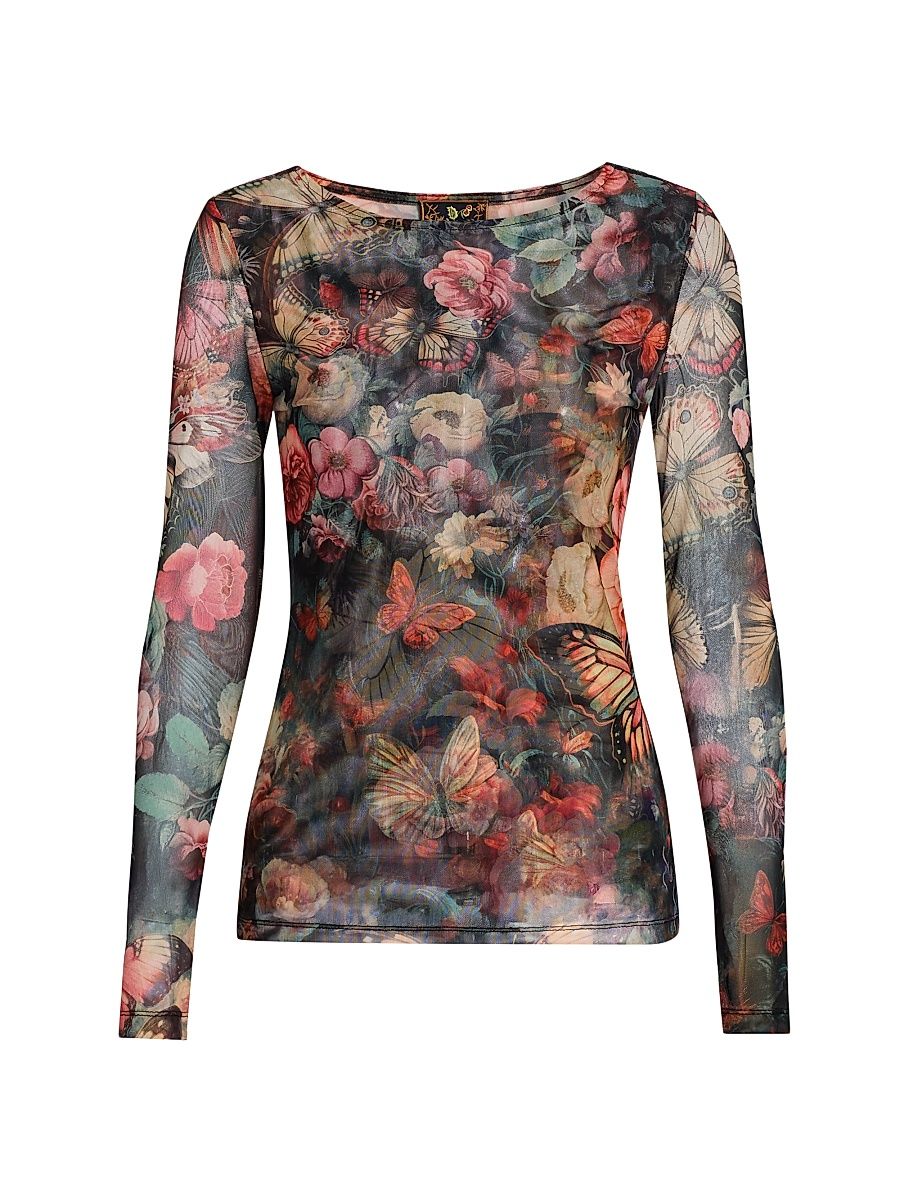 Women's Teyros Mesh Long-Sleeve T-Shirt - Teyros Scarf - Size XL