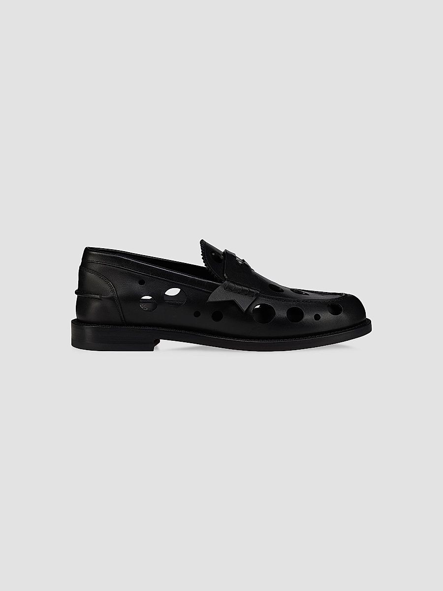 Christian Louboutin Men's The Plato Dots Loafers - Black - Size 12