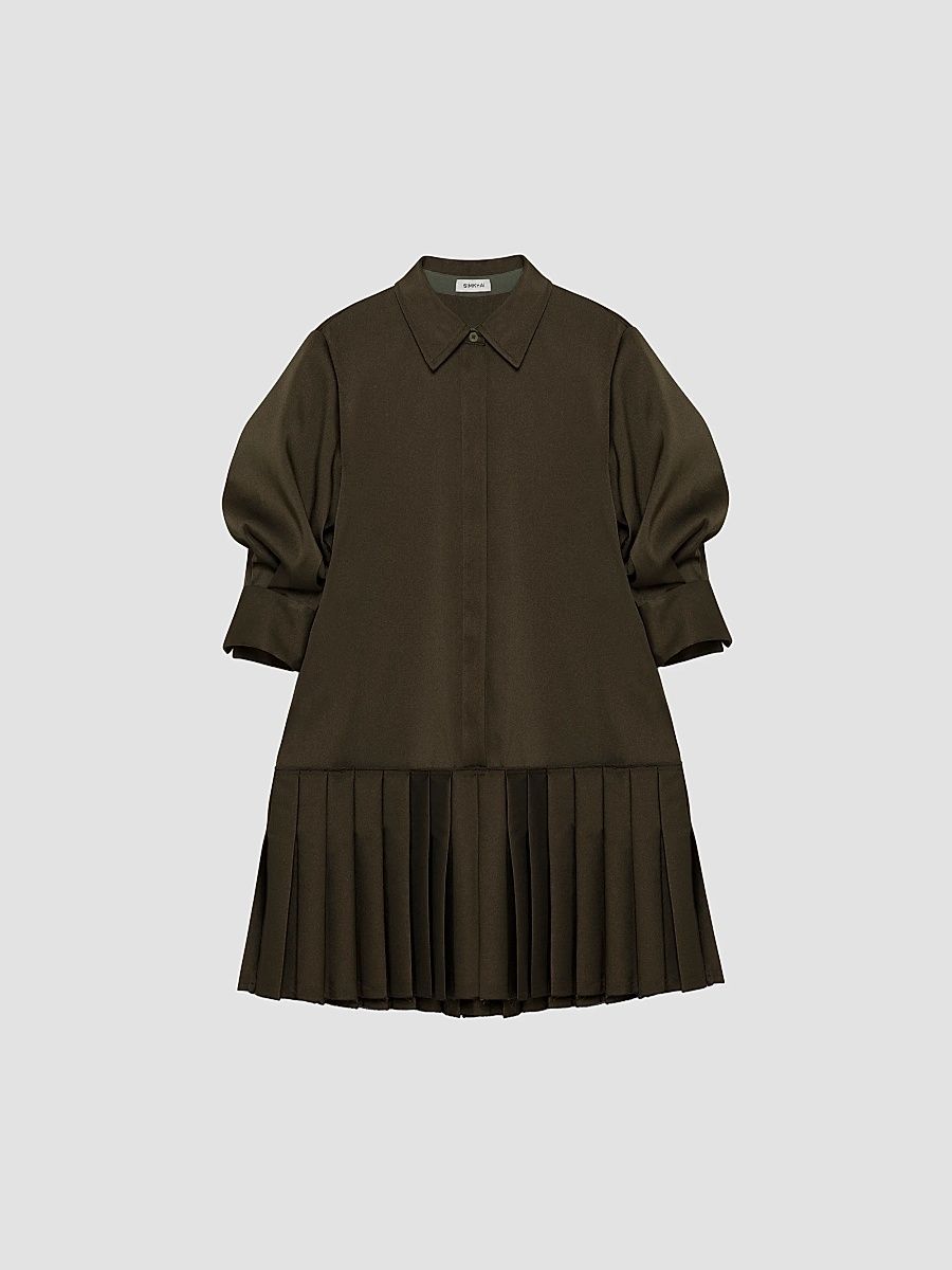 Women's Regina Crepe Mini Dress - Dark Olive - Size Medium