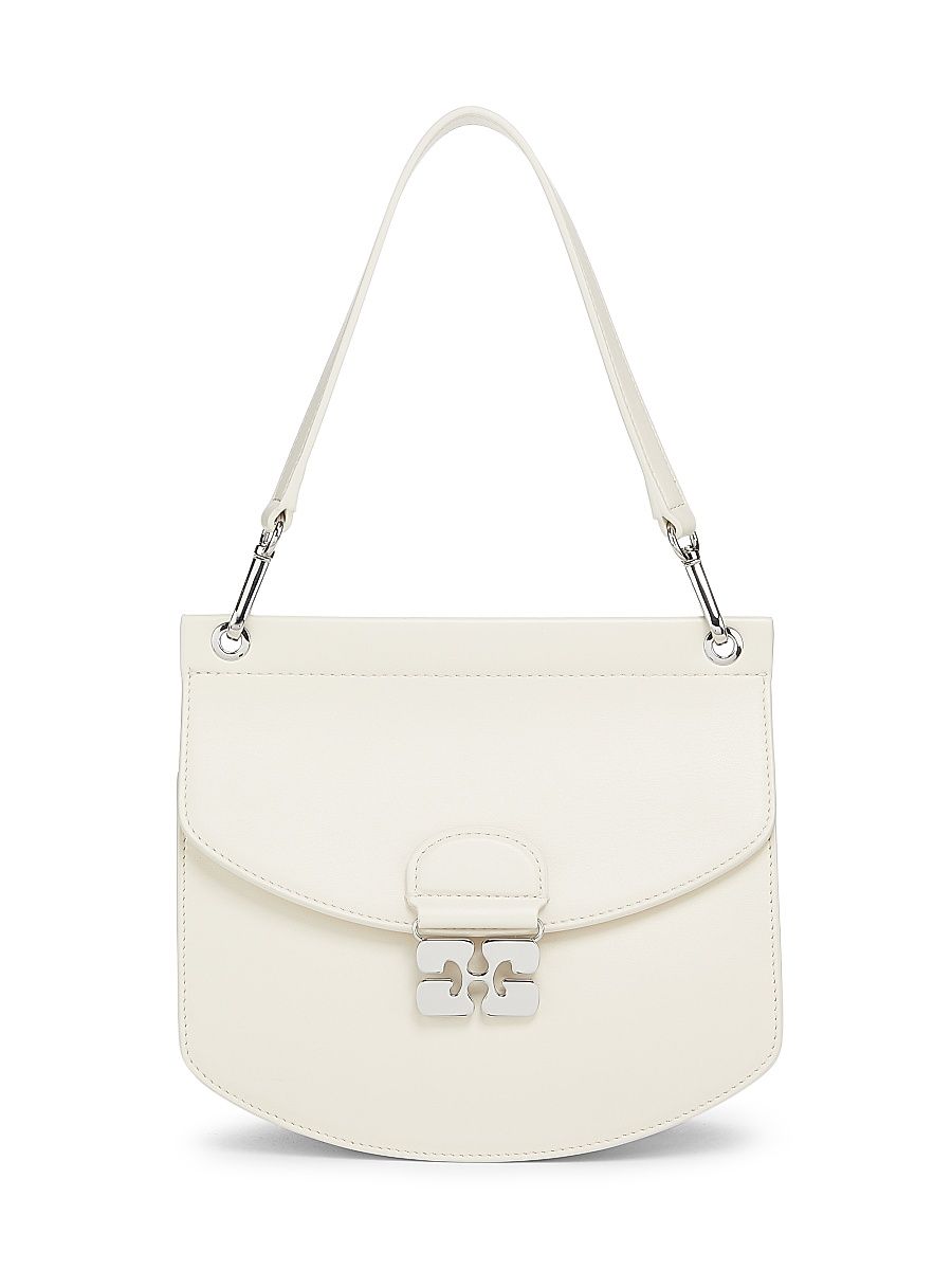 Women's Apo-G Leather Shoulder Bag - Egret