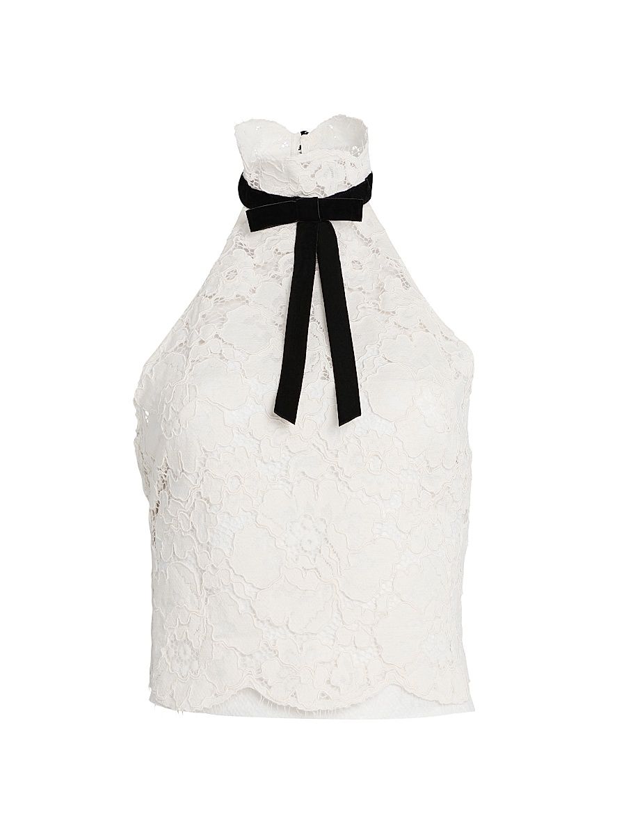 Women's Ravenna Lace Top - Cream - Size Large