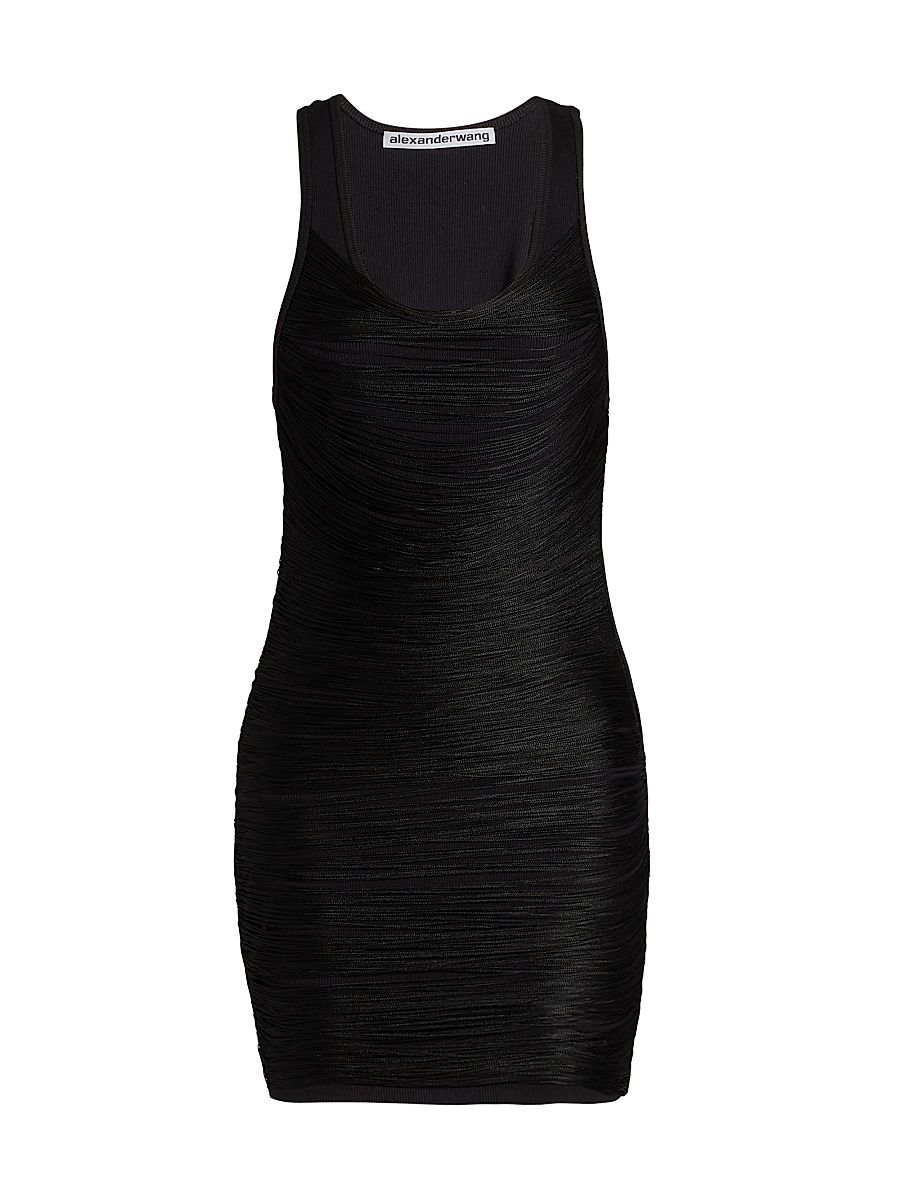 Women's Fringe Tank Dress - Black - Size 4