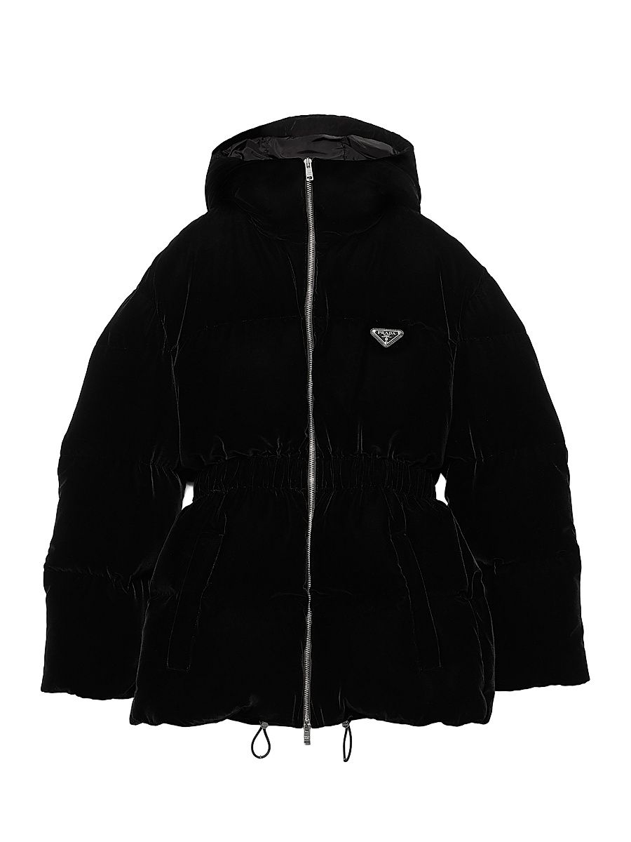 Women's Velvet Down Jacket - Black - Size 10