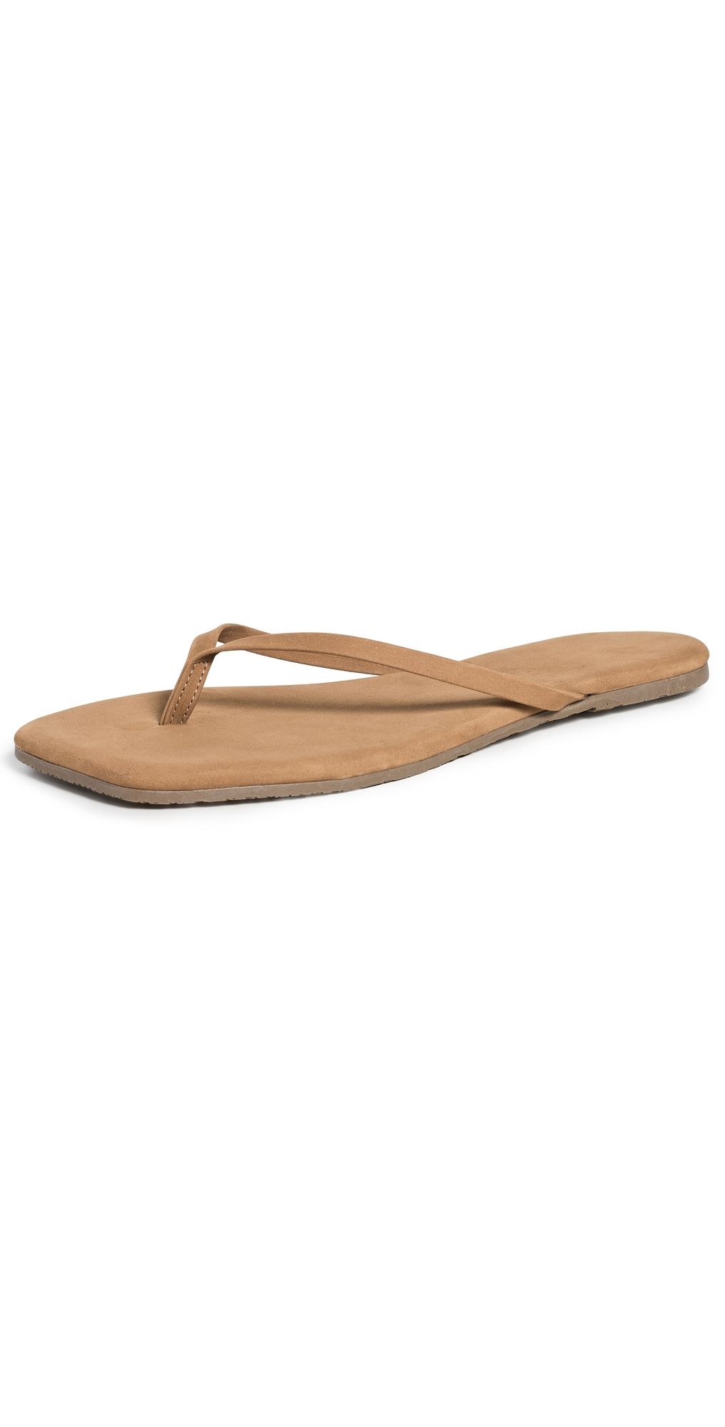 TKEES Lily Suede Flip Flops Camel 8