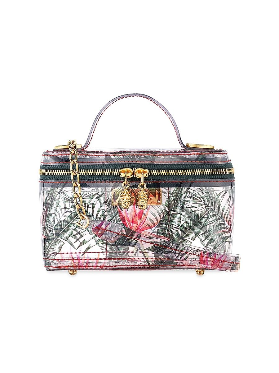 Women's Ava 'Jelly' Top Handle Bag in PVC - Birds Of Paradise