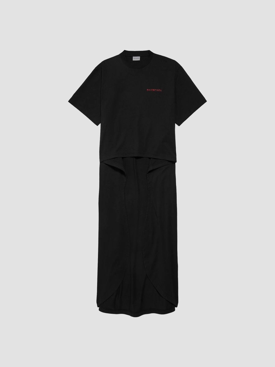 Balenciaga Women's Balenciaga Back Gradient Train T-Shirt - Black - Size XXL