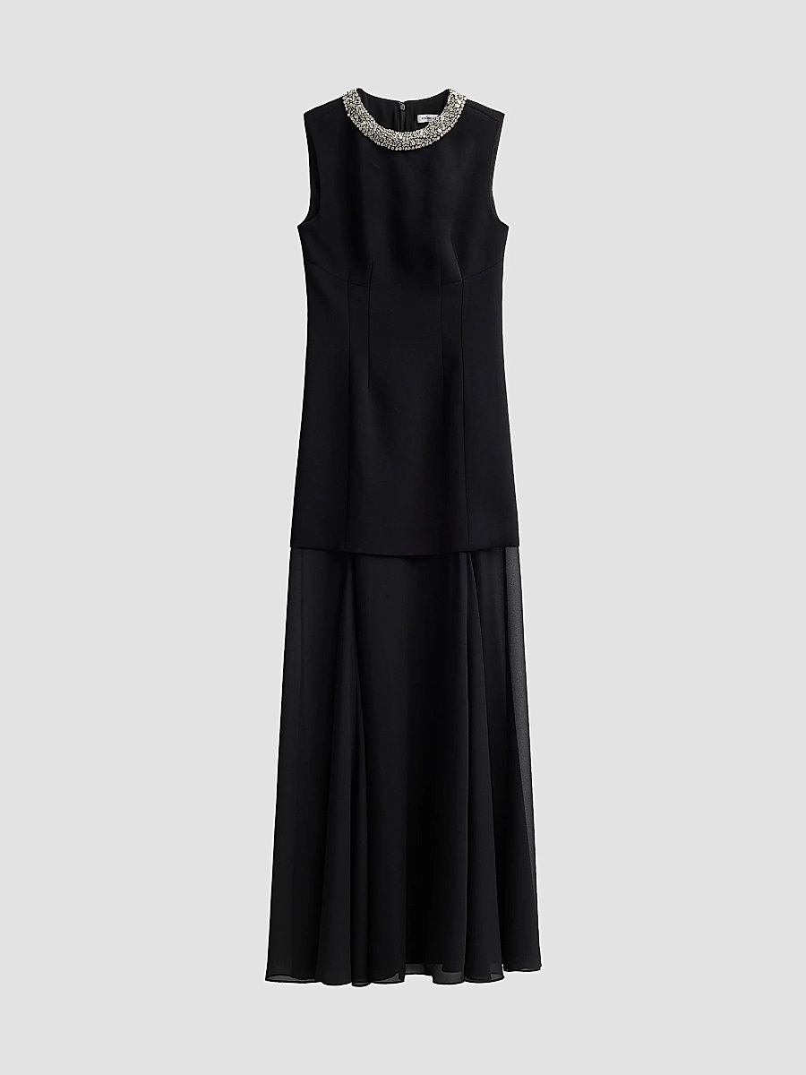 Veronica Beard Women's Luminara Embellished A-Line Gown - Black - Size 16