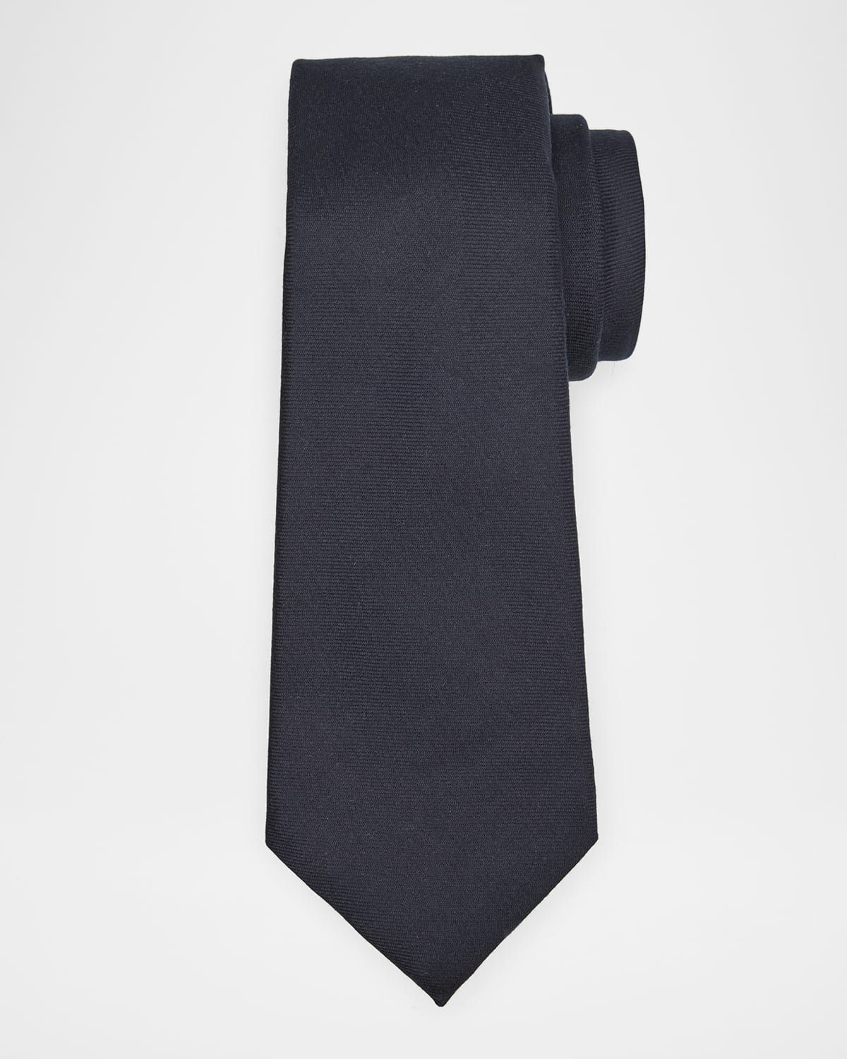 Men & apos;s Solid Wool 7-Fold Tie
