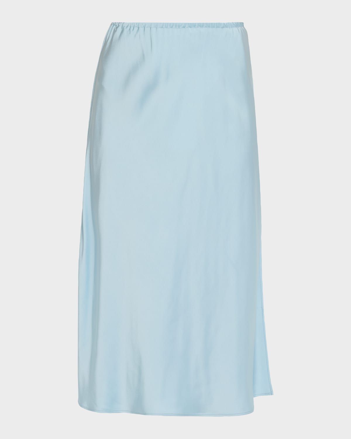 Pull-On Satin Slip Skirt