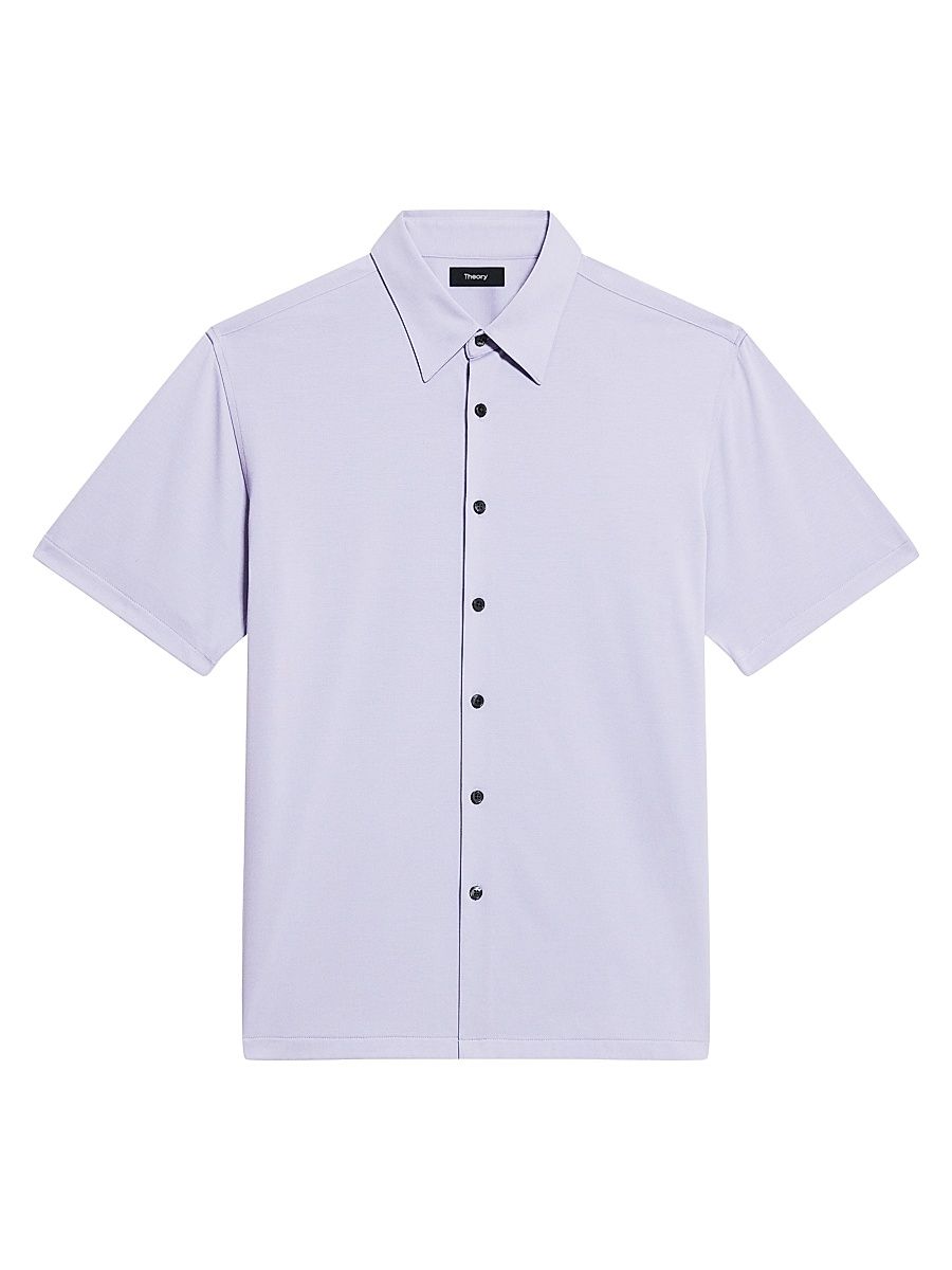 Men's Irving Short-Sleeve Shirt - Gray Lilac - Size XXL