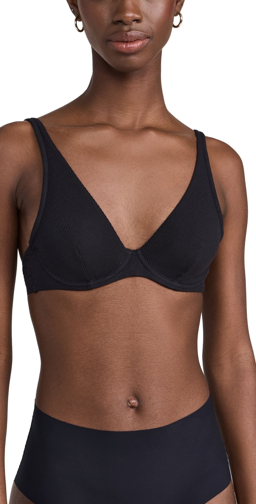 Simone Perele Eugenie Sheer Plunge Bra Black 38D