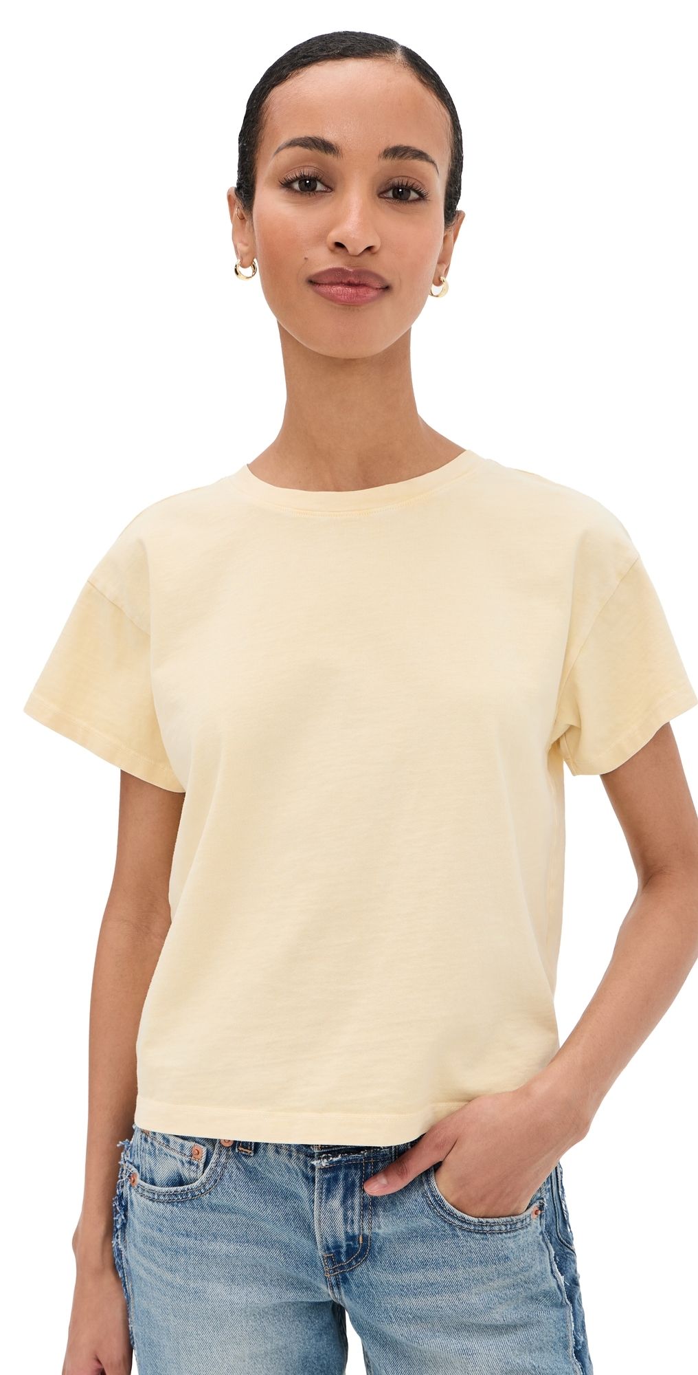 rag & bone Distressed Washed Kelly Boxy Tee btter L