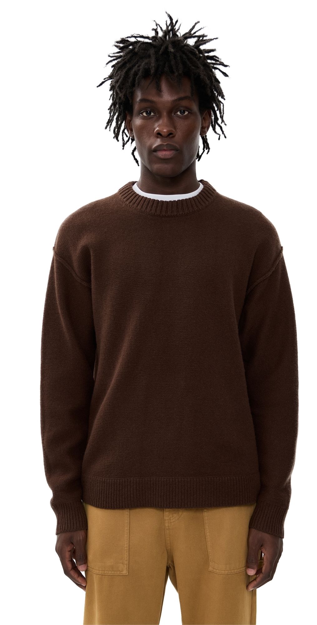 McTavish Reverse Seam Knit Sweater Brown S