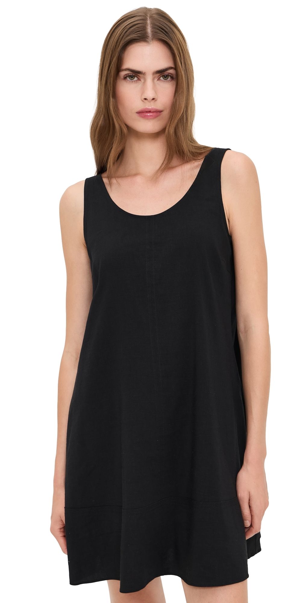 Theory Tank Flare Mini Dress Black P