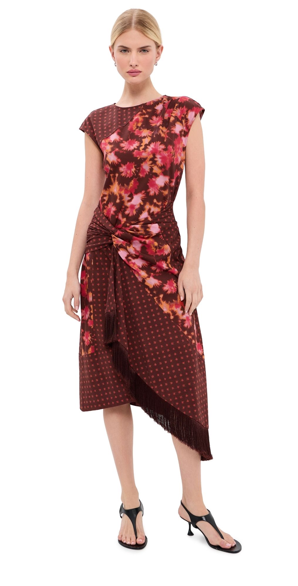 3.1 Phillip Lim Desert Flower Twist Dress Rust Multi M