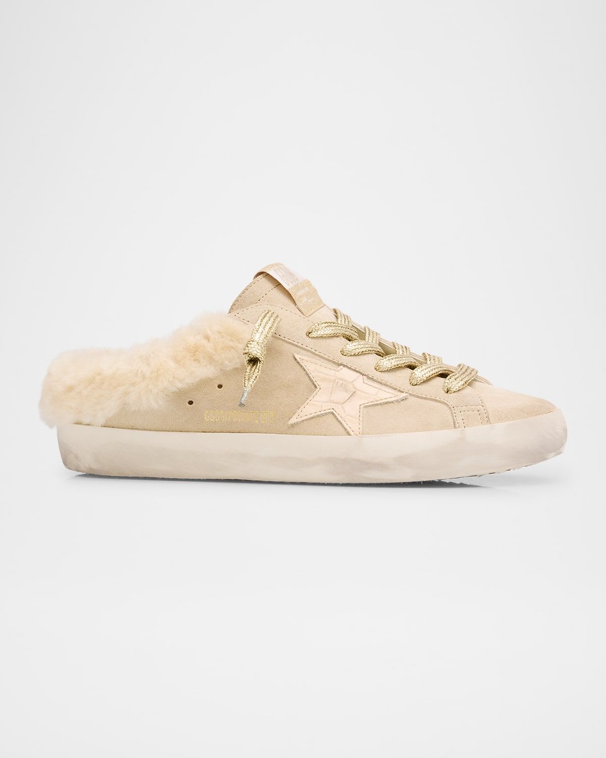 Super-Star Sabot Suede Shearling Slide Sneakers