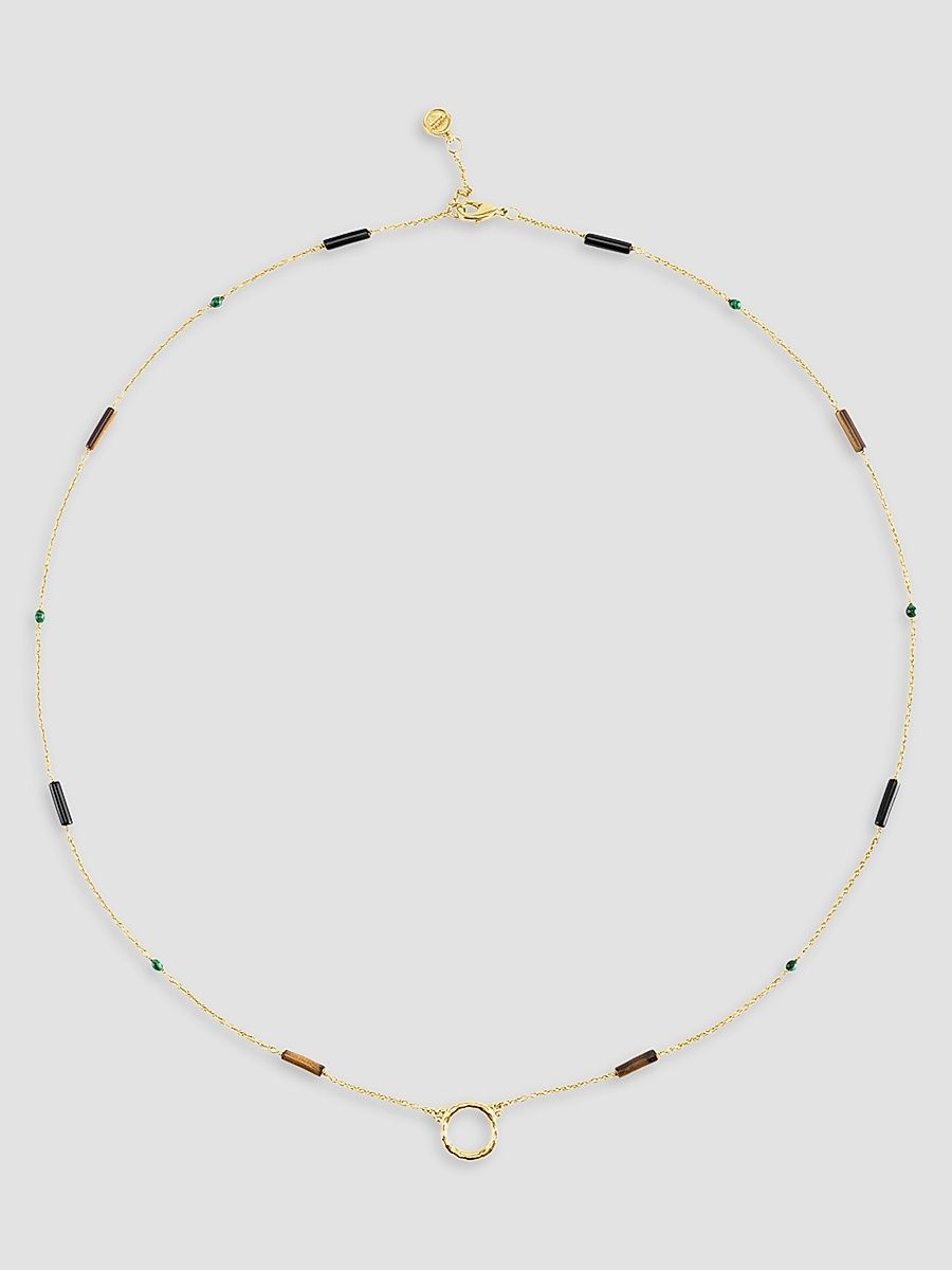 Women's Forza 18K-Gold-Plated & Multi-Gemstone Long Chain Necklace - Gold