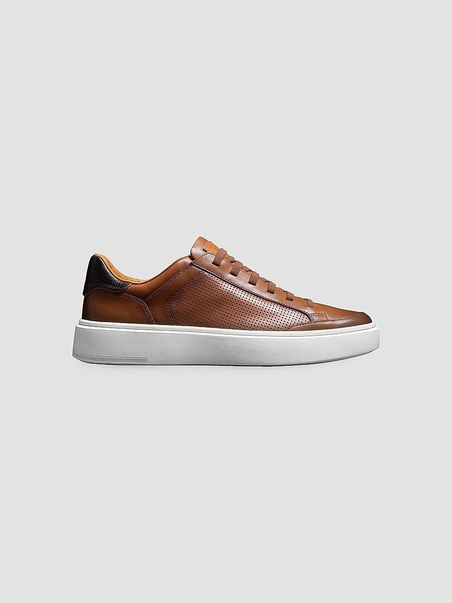 Allen Edmonds Men's Oliver Leather Sneakers - Luggage - Size 10