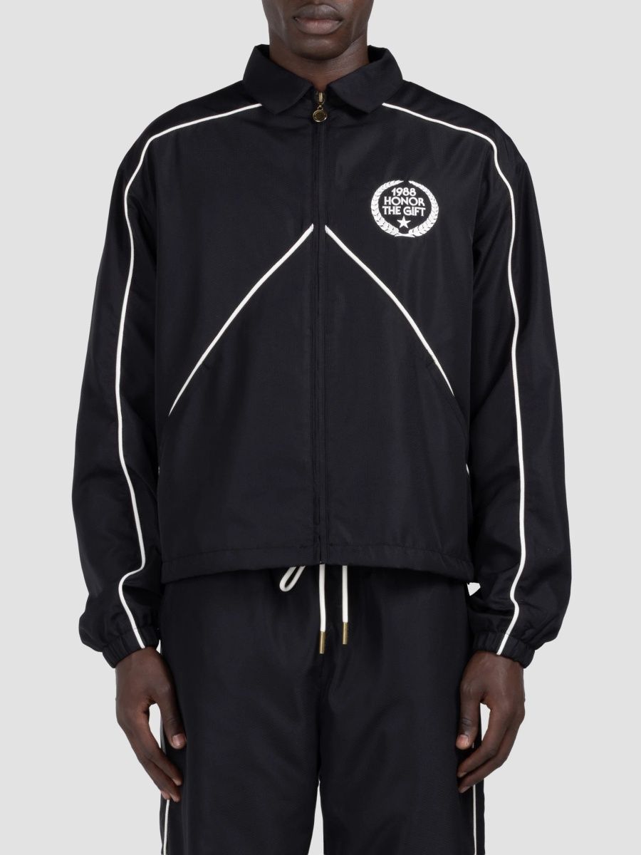 Honor The Gift Men's Honeycomb Ripstop Track Jacket - Black - Size XXL