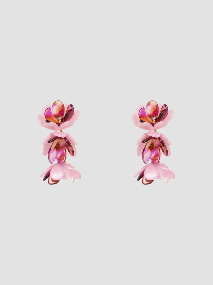 Lele Sadoughi Women's Wildberry Mini Rose Drop Earrings - Wildberry