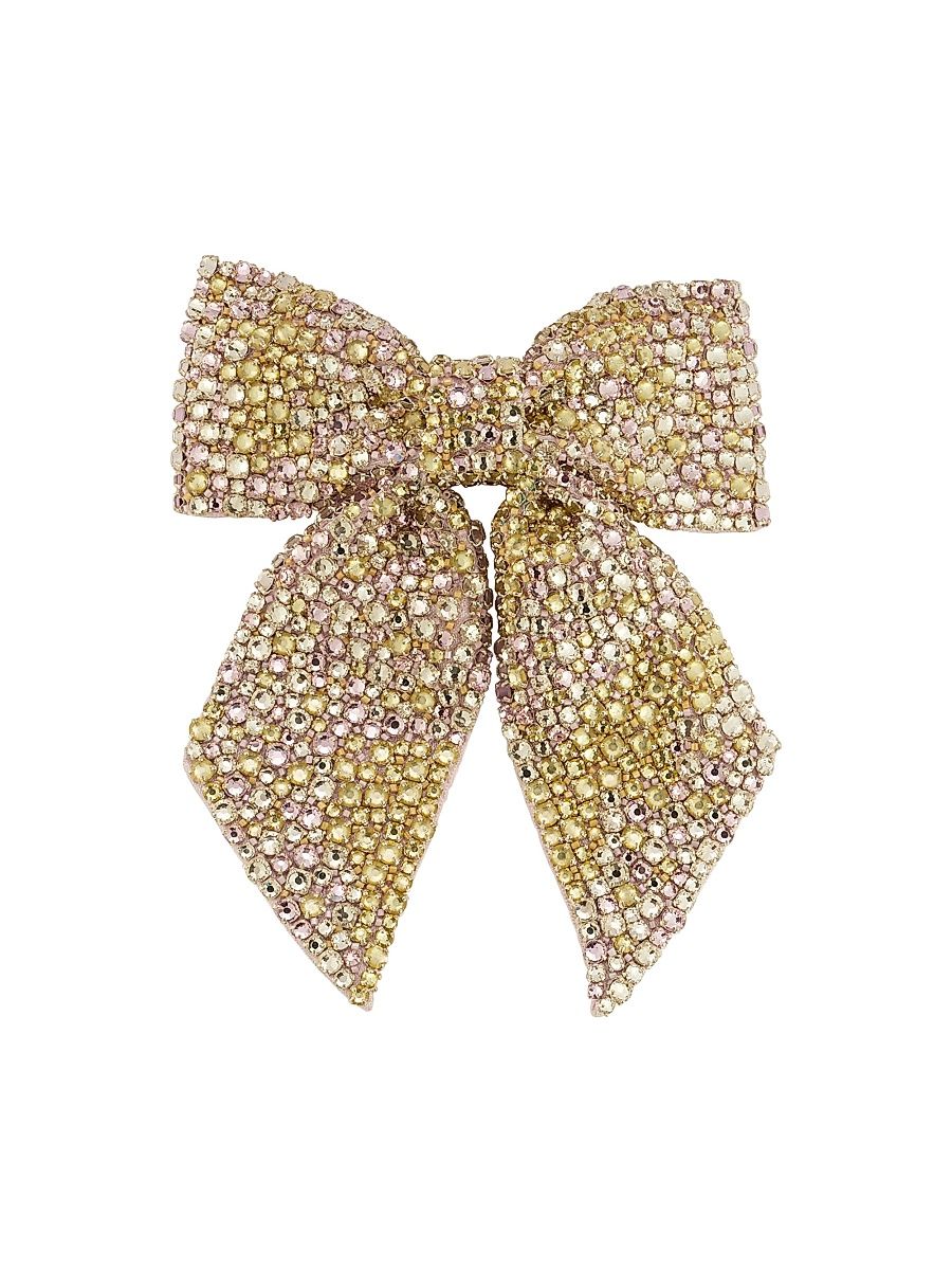 Women's Santana Embellished Bow Barrette - Pink Yellow