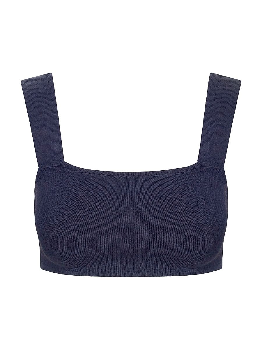 Women's Zola Crop Top - Navy White - Size XL