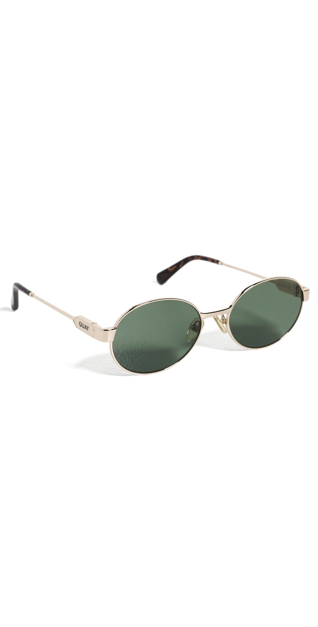 Quay Anyways Sunglasses Gold/Green One Size