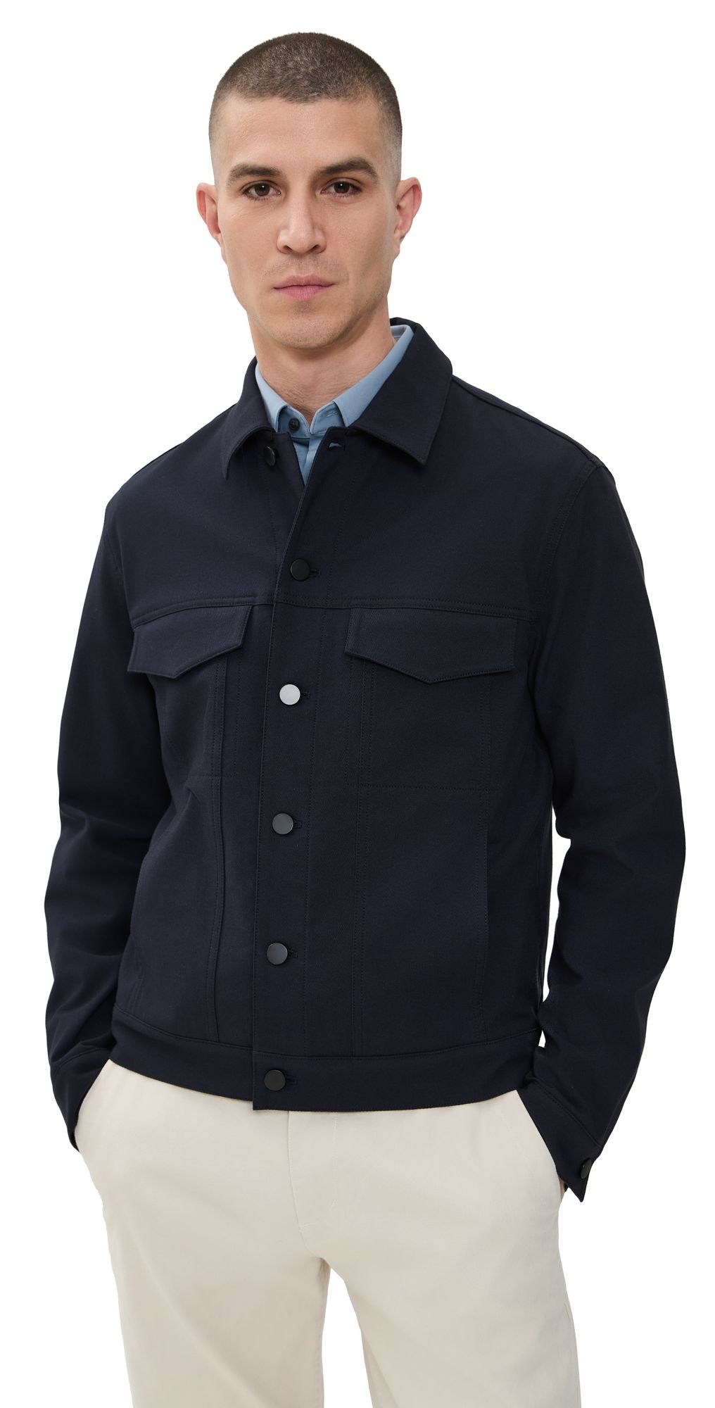 Theory River Jacket in Neoteric Twill Dark Navy XL