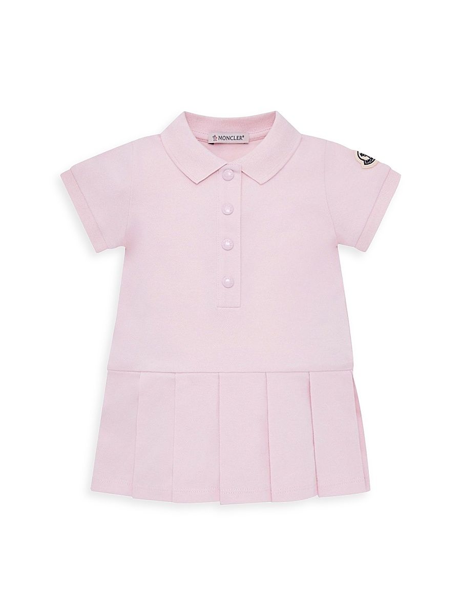 Baby Girl's & Little Girl's Polo Shirt Dress in Cotton Piquet - Light Pink - Size 3